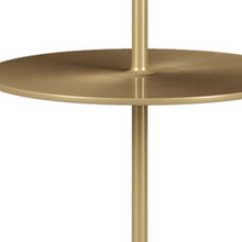 Load image into Gallery viewer, Marble Round Block End Table - Gold / White
