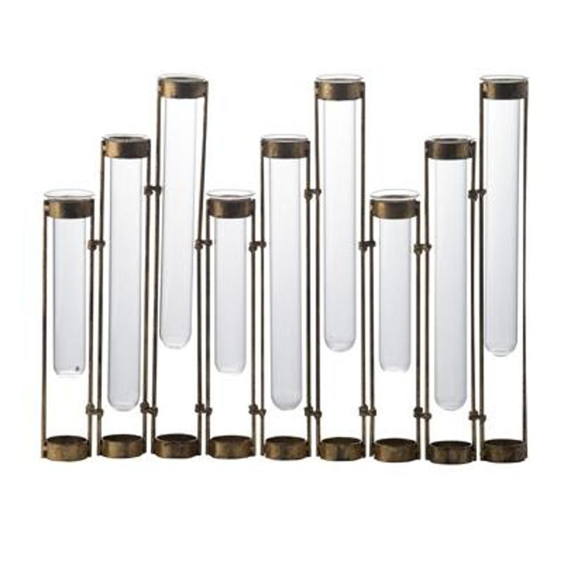Cylinder Table Vase - Bronze / Clear