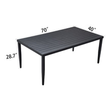 Load image into Gallery viewer, Outdoor Patio Dining Table With Tapered Feet &amp; Umbrella Hole
