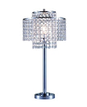 Load image into Gallery viewer, Glam Two Tier Chandelier USB Table Lamp - Silver
