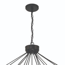Load image into Gallery viewer, 33" Candle Style Multi Light Metal Dimmable Chandelier - Black
