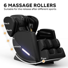 Load image into Gallery viewer, Massage Chair Recliner With Zero Gravity With Full Body Air Pressure - Black
