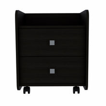 Load image into Gallery viewer, 18.2" x 15.7" x 21.9" Two Drawer Nightstand - Black
