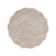 Load image into Gallery viewer, Elegant Indoor / Outdoor Lightweight Concrete Side Table With Travertine - Beige
