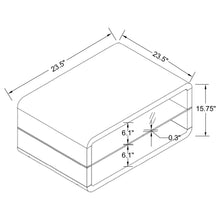Load image into Gallery viewer, Emerson - 1 Shelf Rectangular Side End Table - White
