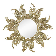 Load image into Gallery viewer, 37" Abstract Sunburst Iron Framed Accent Mirror - Gold
