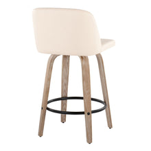 Load image into Gallery viewer, Toriano - Contemporary Fixed-Height Counter Stool &amp; Swivel With Round Footrest (Set of 2)
