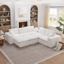 Load image into Gallery viewer, Sectional Sofa With Moveable Ottoman
