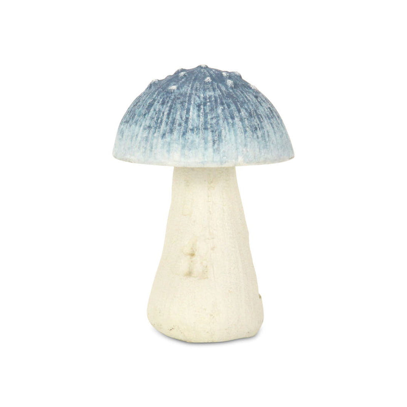 Mushroom Tabletop Sculpture - Blue / Off White