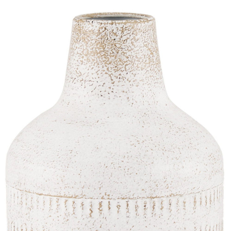 Geometric Cylinder Table Vase (608319) - Off White / Off White