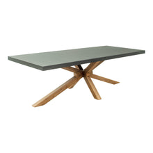 Load image into Gallery viewer, 95" Wood And Solid Wood Pedestal Base Dining Table - Gray
