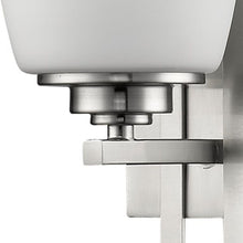 Load image into Gallery viewer, Geometric Wall Sconce With Frosted Glass Shade - Silver
