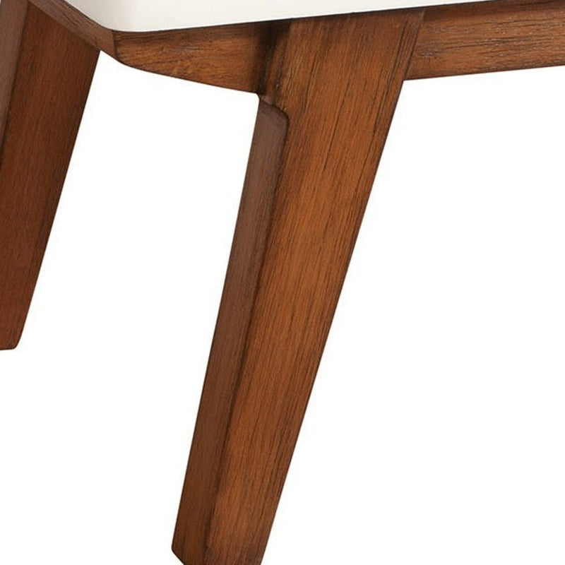 Two Drawer Wood Nightstand - White