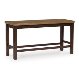 Rylandeen - Light Brown / Dark Brown - Double Counter Height Bench