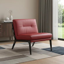 Load image into Gallery viewer, Genuine Leather Slipper Chair - Red And Black
