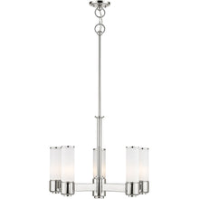 Load image into Gallery viewer, 20'' Five-Light Dimmable Chandelier With Shades - Nickel / Pearl Silver
