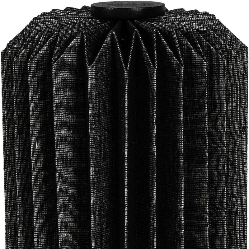 Geometric Bedside Lamp With Cylinder Shade - Black