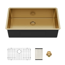 Load image into Gallery viewer, Finish Undermount Stainless Steel Kitchen Sink 32" X 19" 16 Gauge Deep Single Bowl
