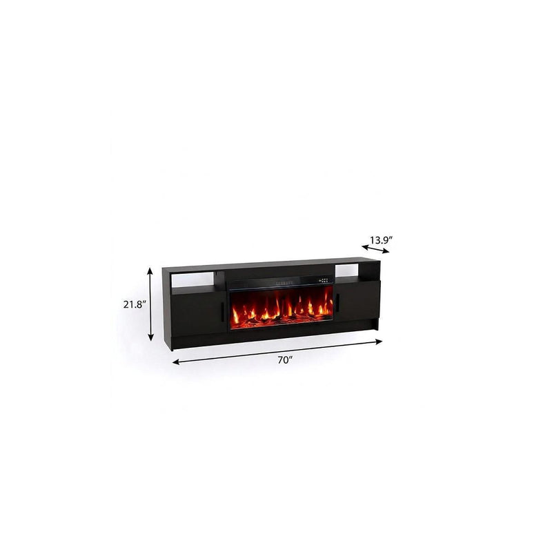 Fireplace TV Stand With Fireplace (734204) - Black