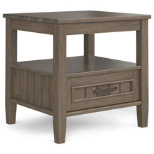 Load image into Gallery viewer, Lev - End Table With Bottom Drawer - Smoky Brown
