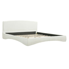 Load image into Gallery viewer, King Curved Upholstered Bed With Smart Ambient Lighting - Cream
