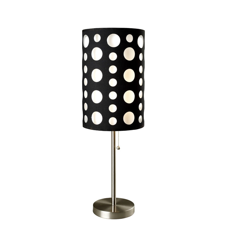 Metal Novelty Drum Shade - Black And White