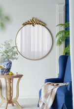Load image into Gallery viewer, Large Round Wall Mirror With Metal Frame, Circle Accent Mirror For Living Room Bedroom Entryway - Gold
