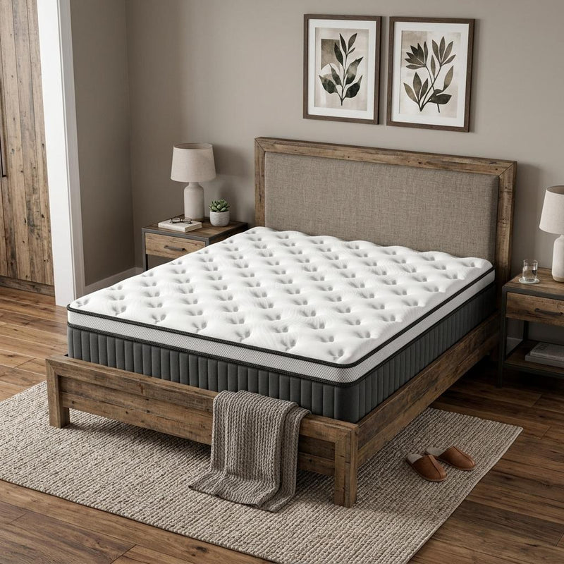 Memory Foam Medium Euro Top Hybrid Mattress (748776) - Full Double