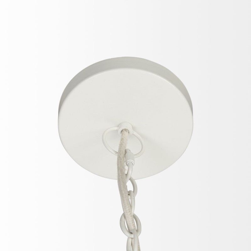 Beaded Hanging Chandelier - Whitewash