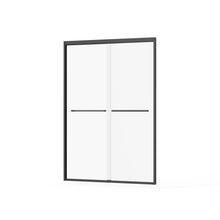 Load image into Gallery viewer, Matte Black Double Sliding Glass Shower Door With Aluminum Frame And SGCC Clear Tempered Glass - Black
