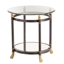 Load image into Gallery viewer, Glass Round End Table - Gray
