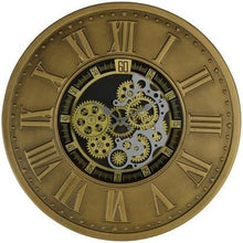 Load image into Gallery viewer, Silent Skeleton Exposed Gear Round Wall Clock - Black / Gold / Silver
