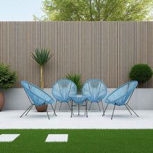 Load image into Gallery viewer, Outdoor Conversation Set With Ergonomic Lounge Chairs And Tempered Glass Table
