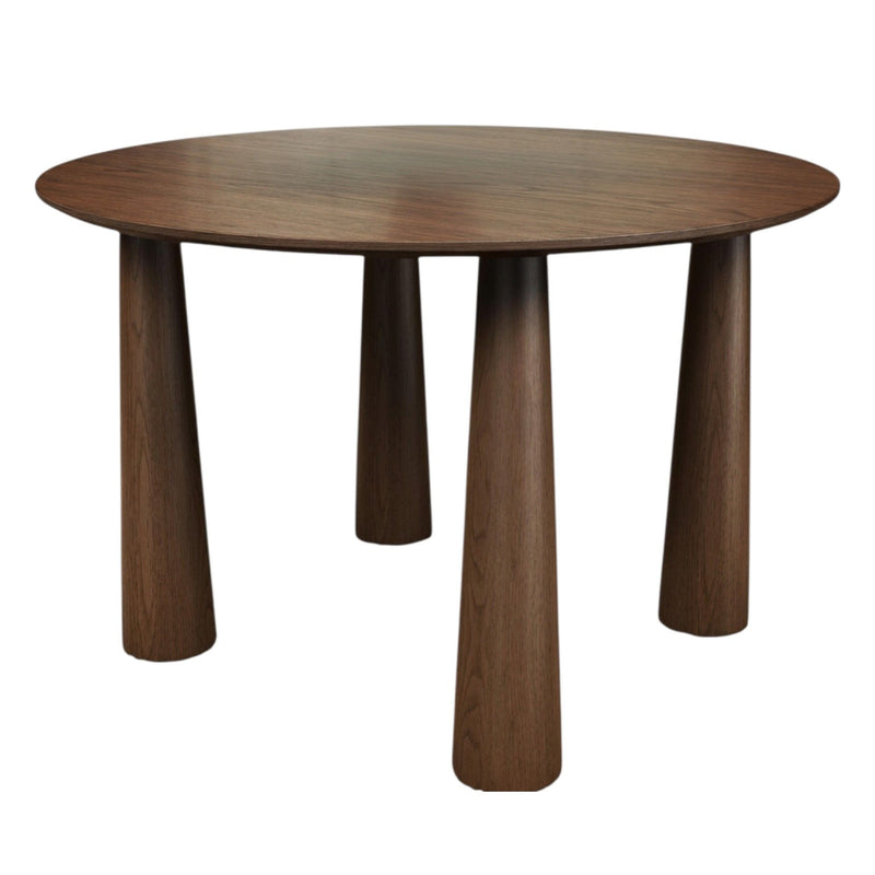 45" Wood Round Top Dining Table - Walnut