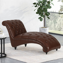 Load image into Gallery viewer, Chaise Lounge With Button Tufted Diamon Stitch
