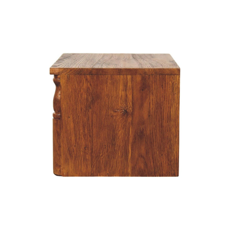 Solid Wood One Drawer Floating Nightstand (731536) - Oak