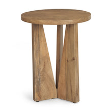 Load image into Gallery viewer, Distressed Solid Wood Round End Table (605393) - Natural
