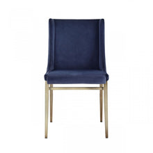 Load image into Gallery viewer, Upholstered Fabric Wing Back Dining Side Chairs (Set of 2) - Blue
