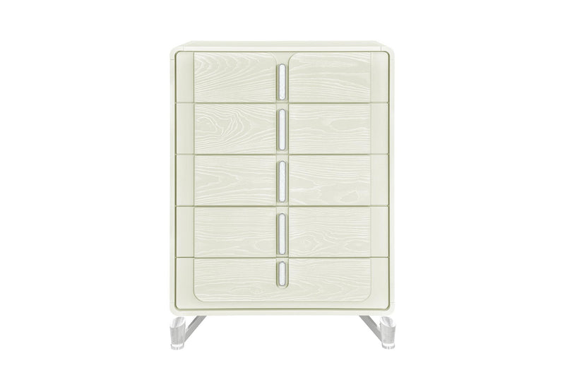 Wood Five Drawer Dresser (766588) - Beige