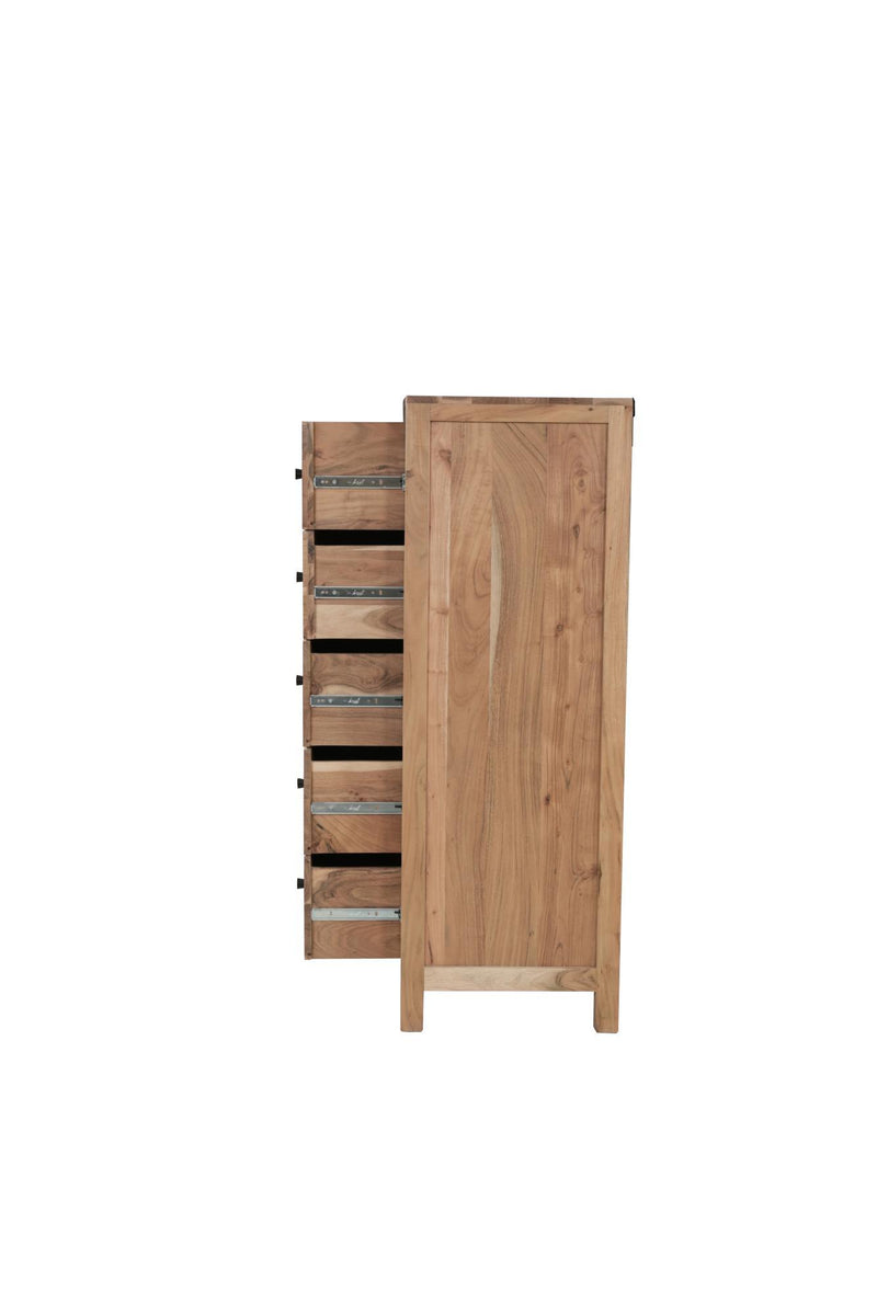 Live Edge Five Drawer Dresser - Brown