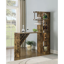 Load image into Gallery viewer, Kady - 5 Shelf Home Bar Table With Wine &amp; Stemware Storage - Brown
