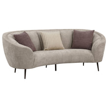 Load image into Gallery viewer, Aura - Upholstered Curved Sofa And Tapered Legs - Beige
