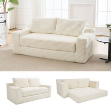 Load image into Gallery viewer, Convertible Loveseat Sofa Bed With Memory Foam &amp; Steel Frame

