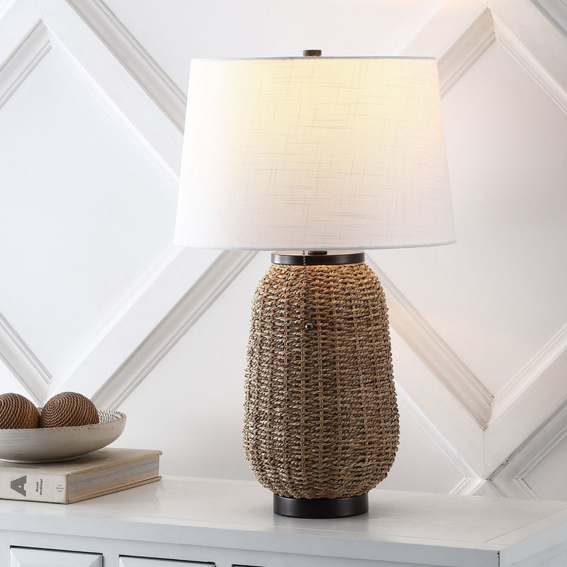 Urn Table Lamp LED With Empire Shade - Antiqued Bronze