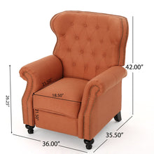 Load image into Gallery viewer, Contemporary Style Push Back Recliner With Button Tufted Stitching And Nailhead Trim
