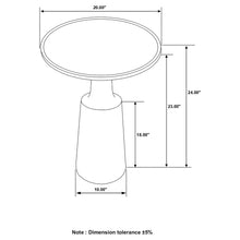 Load image into Gallery viewer, Stain Pedestal Accent Round Table With Lipped Top - Black
