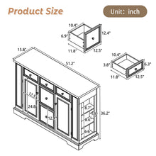 Load image into Gallery viewer, Sideboard Buffet Cabinet With 5 Drawers, 2 Cabinets, Adjustable Shelves
