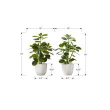 Load image into Gallery viewer, Artificial Ficus Elastica Plant (Set of 2)
