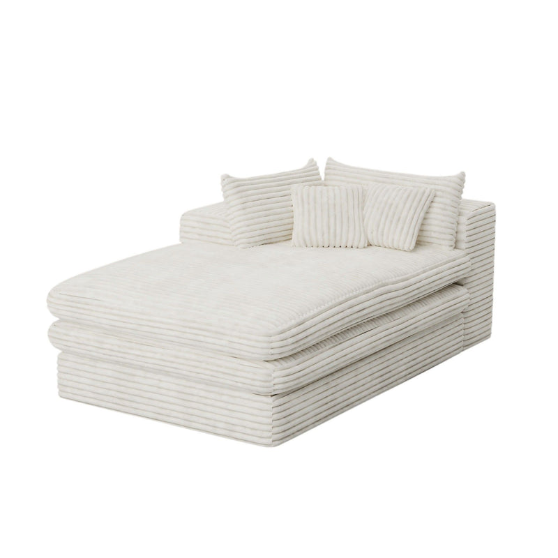 Corduroy Lounge Chair (724083) - White