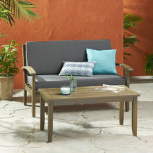 Load image into Gallery viewer, 4 Person Outdoor Seating Group With Water Resistant Cushions
